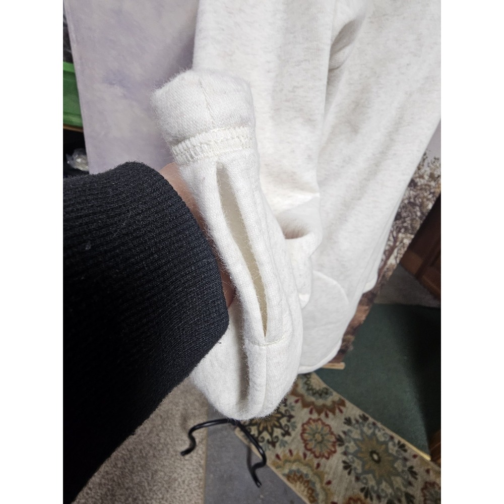 Athleta Women XL Beige Karma Sweatshirt Pullover Tunic Top Jacket Shirt - Picture 11 of 11